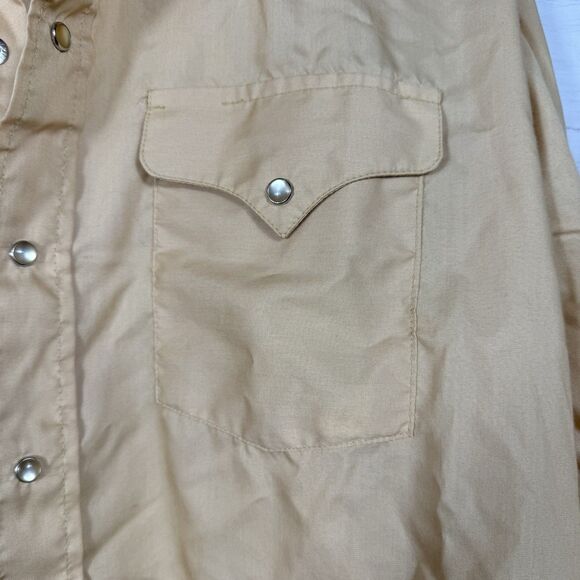 Panhandle Slim Vintage Yellow/Gold Long sleeve Pearlsnap Mens Size 16-35 - Picture 5 of 8
